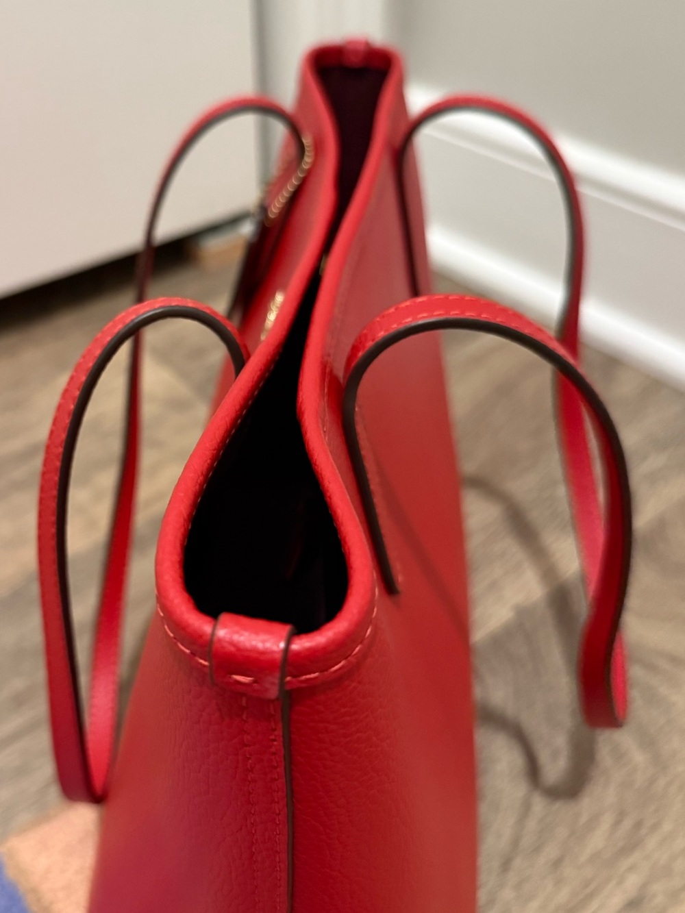 Coach Red Leather Medium City Tote Bag / PRICE FIRM - Picture 9 of 11